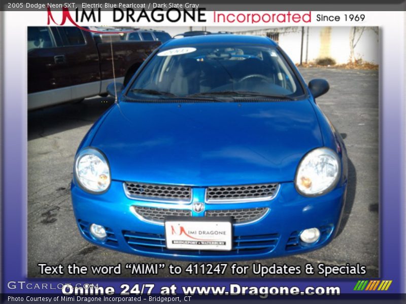 Electric Blue Pearlcoat / Dark Slate Gray 2005 Dodge Neon SXT