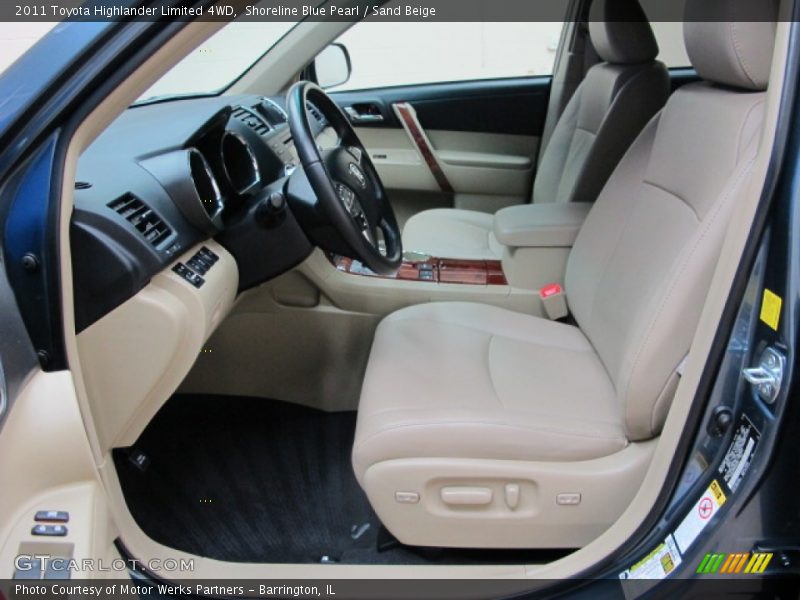 Shoreline Blue Pearl / Sand Beige 2011 Toyota Highlander Limited 4WD