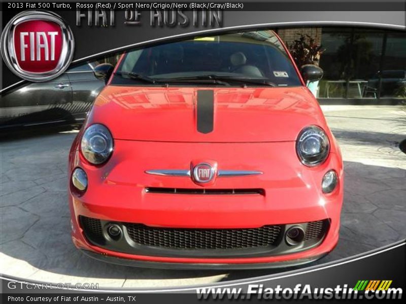 Rosso (Red) / Sport Nero/Grigio/Nero (Black/Gray/Black) 2013 Fiat 500 Turbo