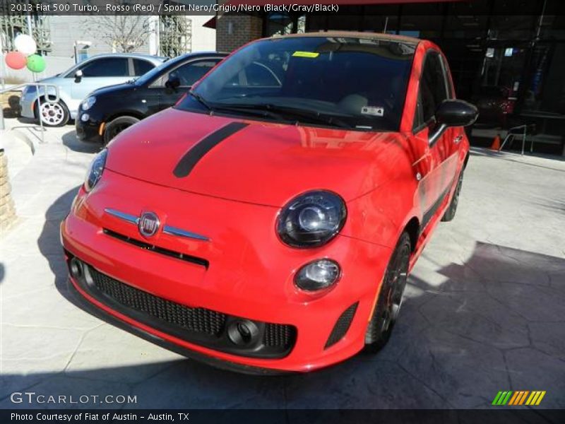 Rosso (Red) / Sport Nero/Grigio/Nero (Black/Gray/Black) 2013 Fiat 500 Turbo