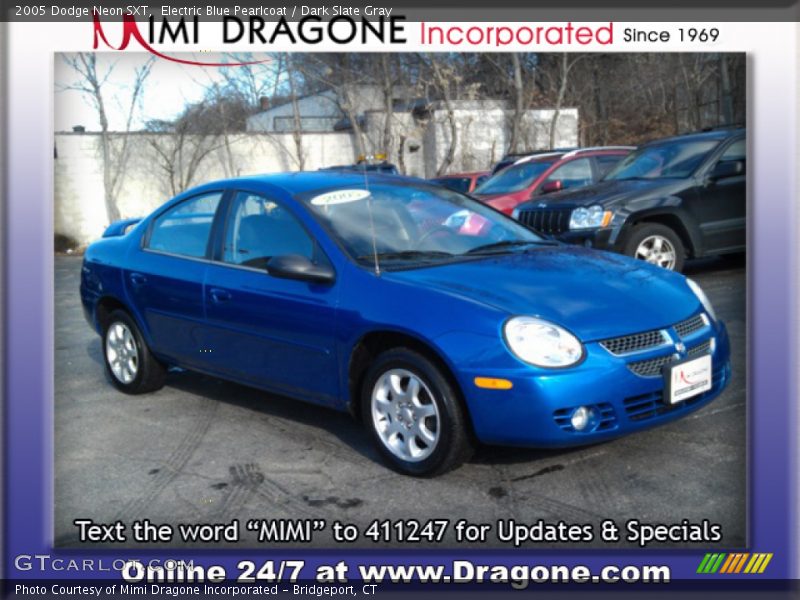 Electric Blue Pearlcoat / Dark Slate Gray 2005 Dodge Neon SXT