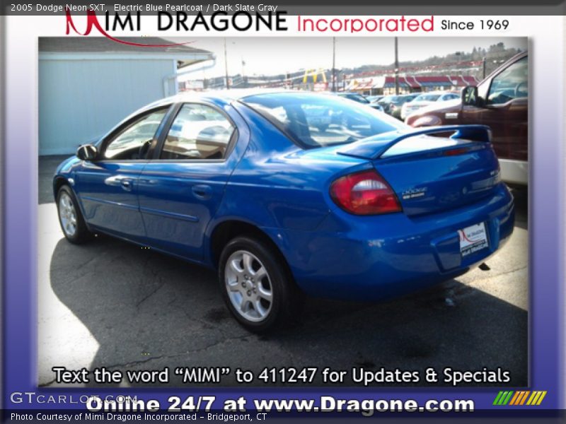 Electric Blue Pearlcoat / Dark Slate Gray 2005 Dodge Neon SXT