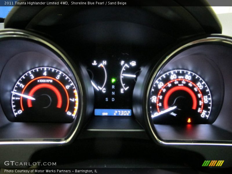 Shoreline Blue Pearl / Sand Beige 2011 Toyota Highlander Limited 4WD