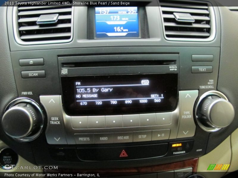 Shoreline Blue Pearl / Sand Beige 2011 Toyota Highlander Limited 4WD