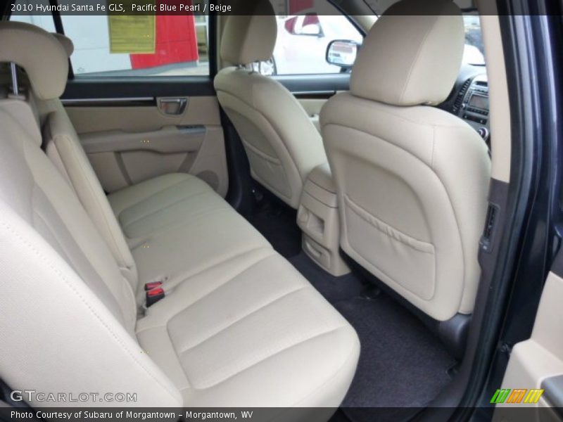 Pacific Blue Pearl / Beige 2010 Hyundai Santa Fe GLS