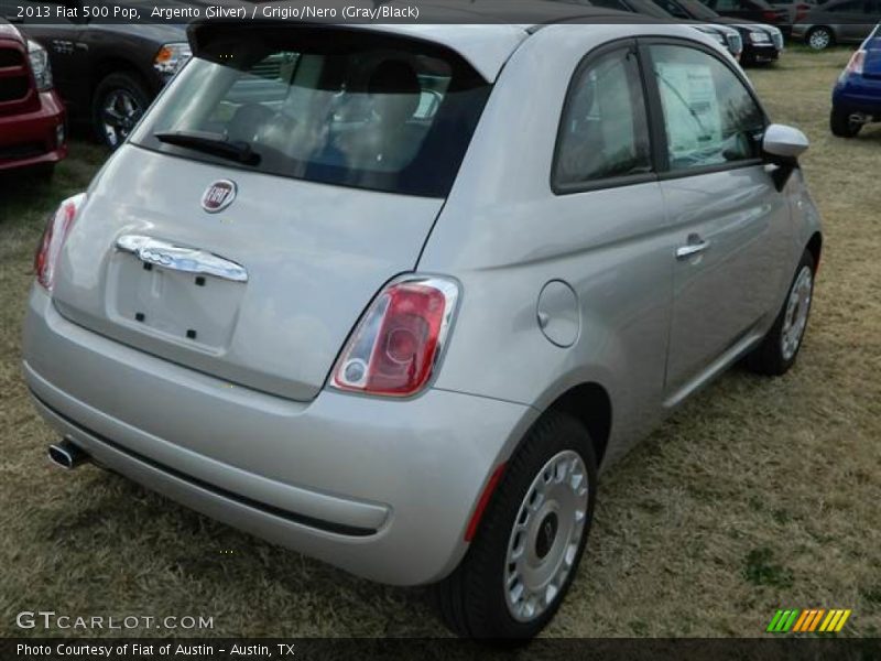 Argento (Silver) / Grigio/Nero (Gray/Black) 2013 Fiat 500 Pop