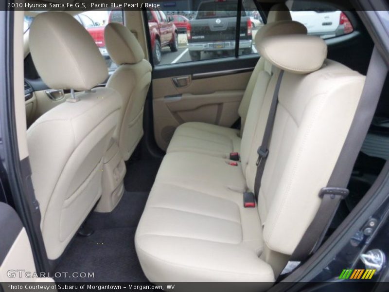 Pacific Blue Pearl / Beige 2010 Hyundai Santa Fe GLS