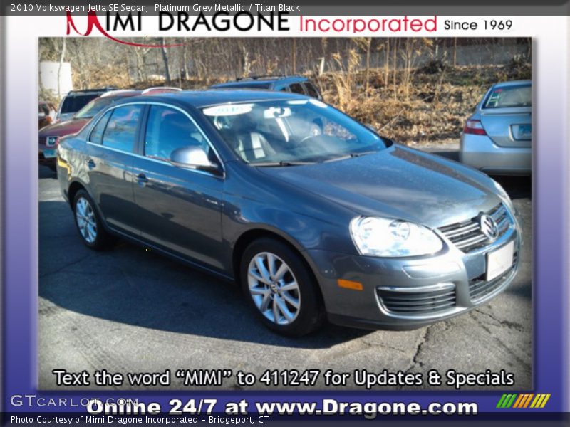 Platinum Grey Metallic / Titan Black 2010 Volkswagen Jetta SE Sedan
