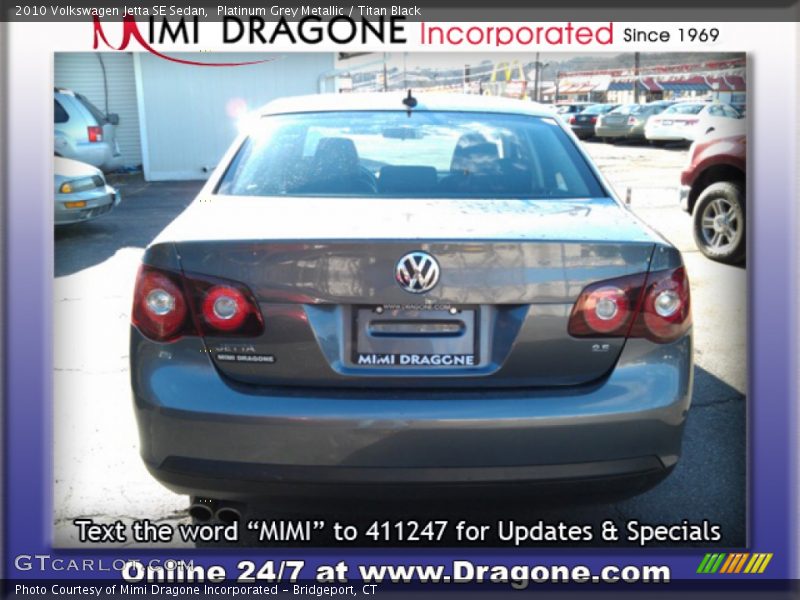 Platinum Grey Metallic / Titan Black 2010 Volkswagen Jetta SE Sedan