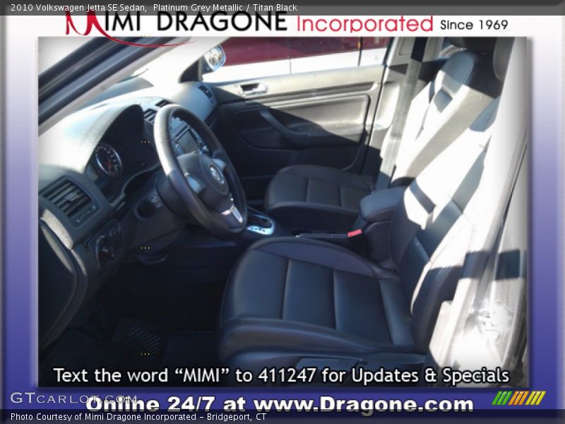 Platinum Grey Metallic / Titan Black 2010 Volkswagen Jetta SE Sedan