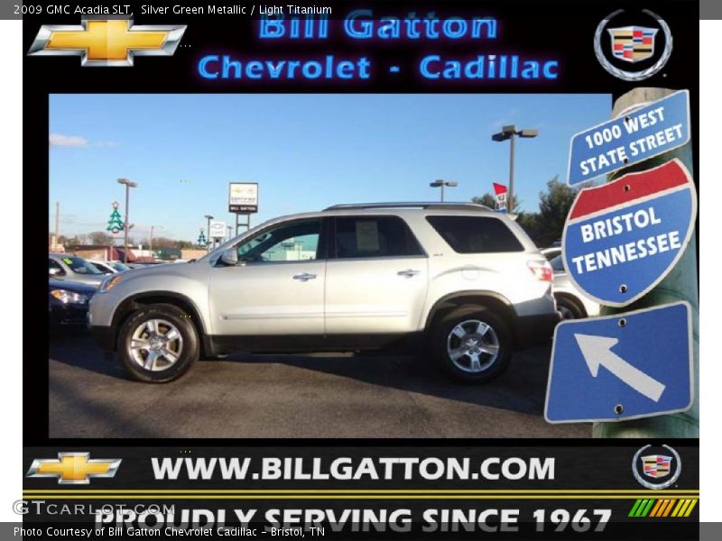 Silver Green Metallic / Light Titanium 2009 GMC Acadia SLT