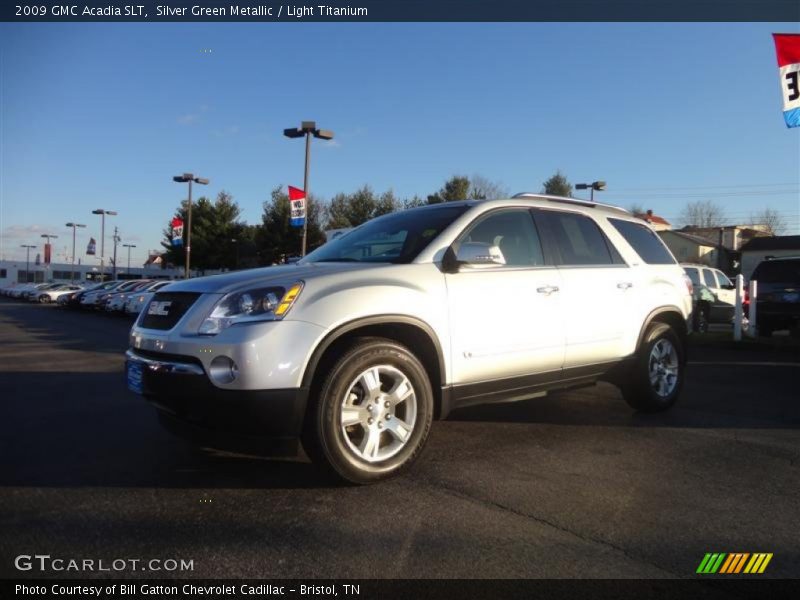 Silver Green Metallic / Light Titanium 2009 GMC Acadia SLT