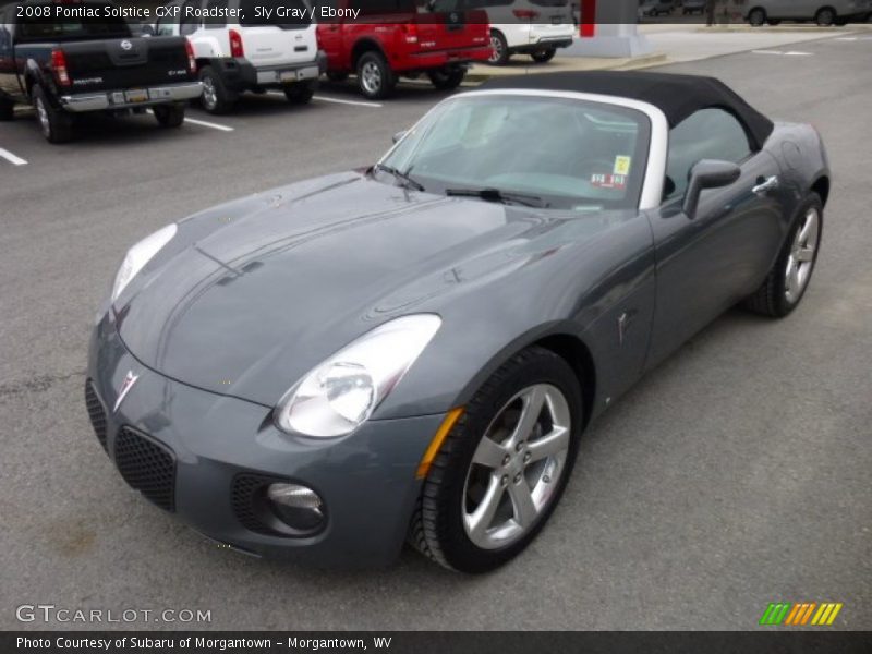 Sly Gray / Ebony 2008 Pontiac Solstice GXP Roadster