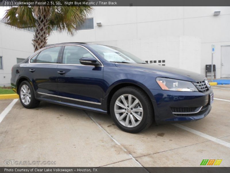 Night Blue Metallic / Titan Black 2013 Volkswagen Passat 2.5L SEL