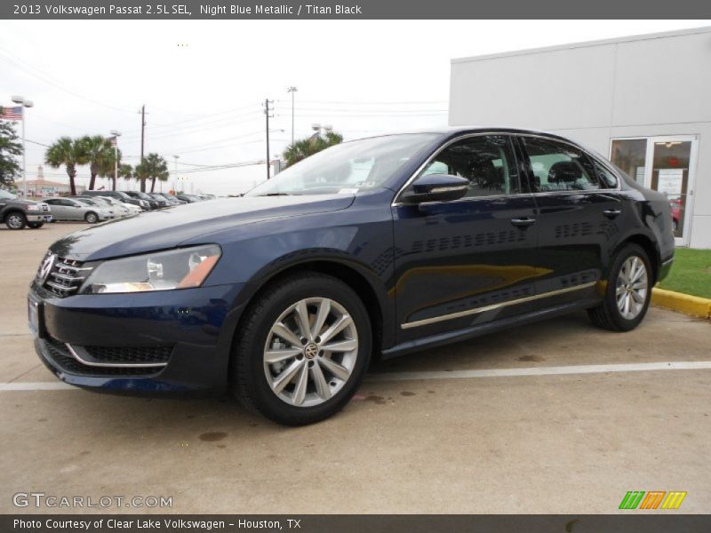 Night Blue Metallic / Titan Black 2013 Volkswagen Passat 2.5L SEL