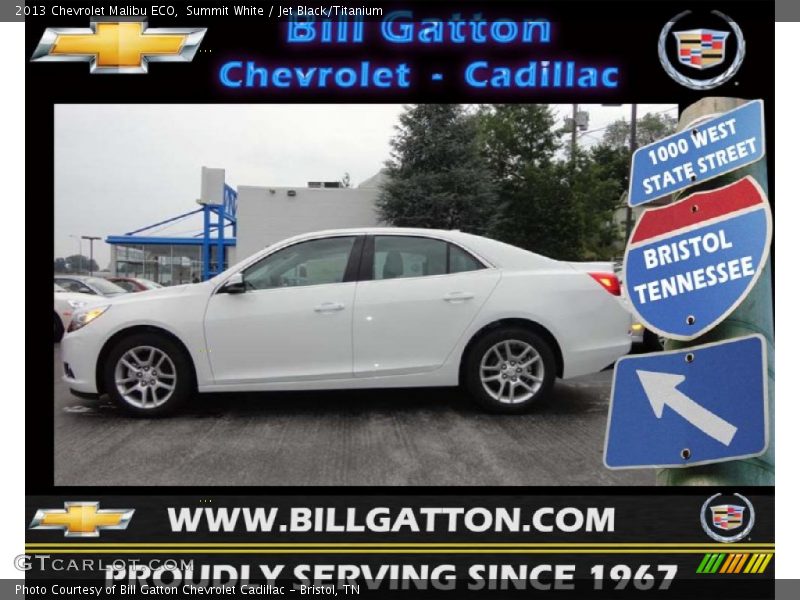 Summit White / Jet Black/Titanium 2013 Chevrolet Malibu ECO