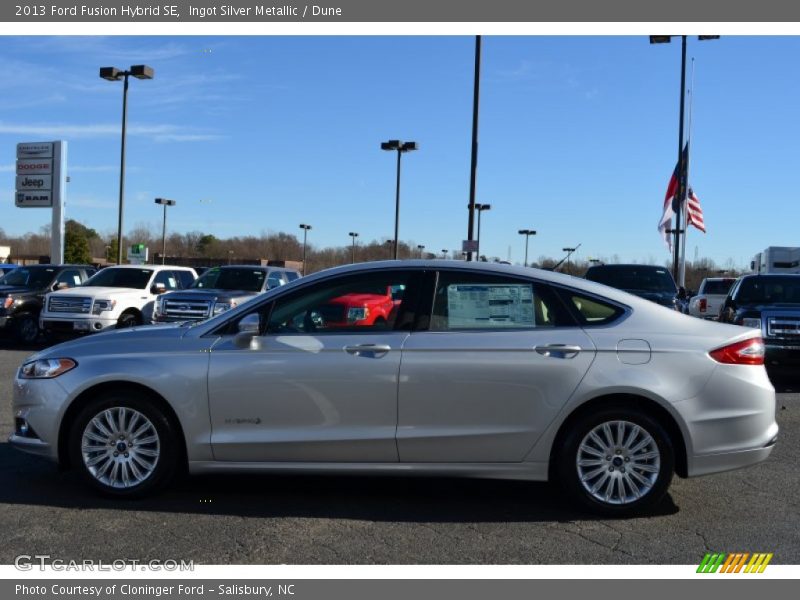 Ingot Silver Metallic / Dune 2013 Ford Fusion Hybrid SE