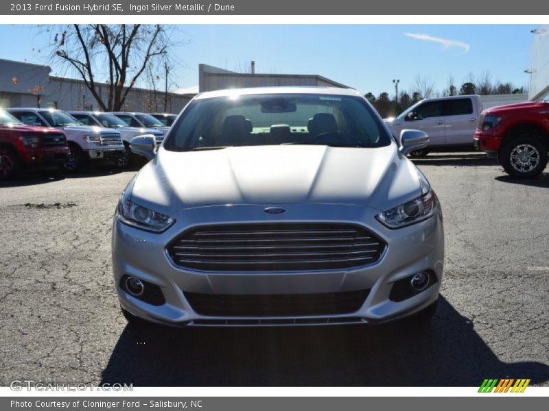 Ingot Silver Metallic / Dune 2013 Ford Fusion Hybrid SE