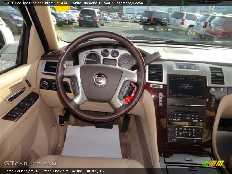 White Diamond Tricoat / Cashmere/Cocoa 2011 Cadillac Escalade Premium AWD