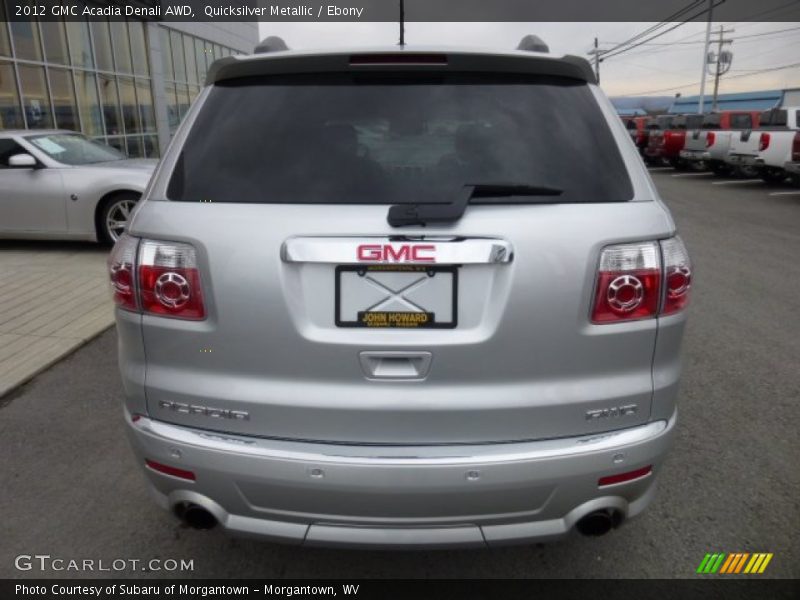 Quicksilver Metallic / Ebony 2012 GMC Acadia Denali AWD