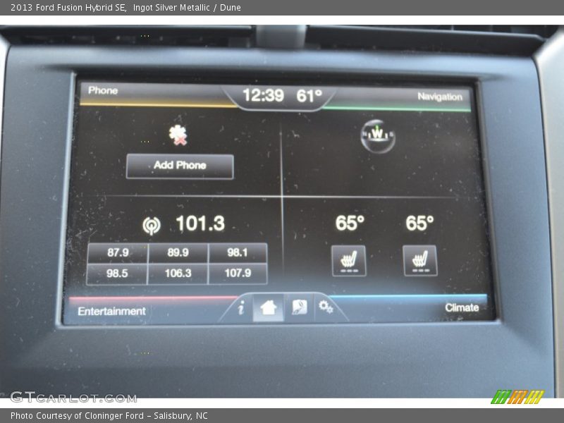 Ingot Silver Metallic / Dune 2013 Ford Fusion Hybrid SE