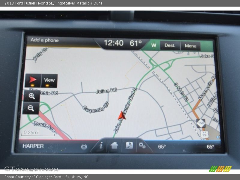 Navigation of 2013 Fusion Hybrid SE