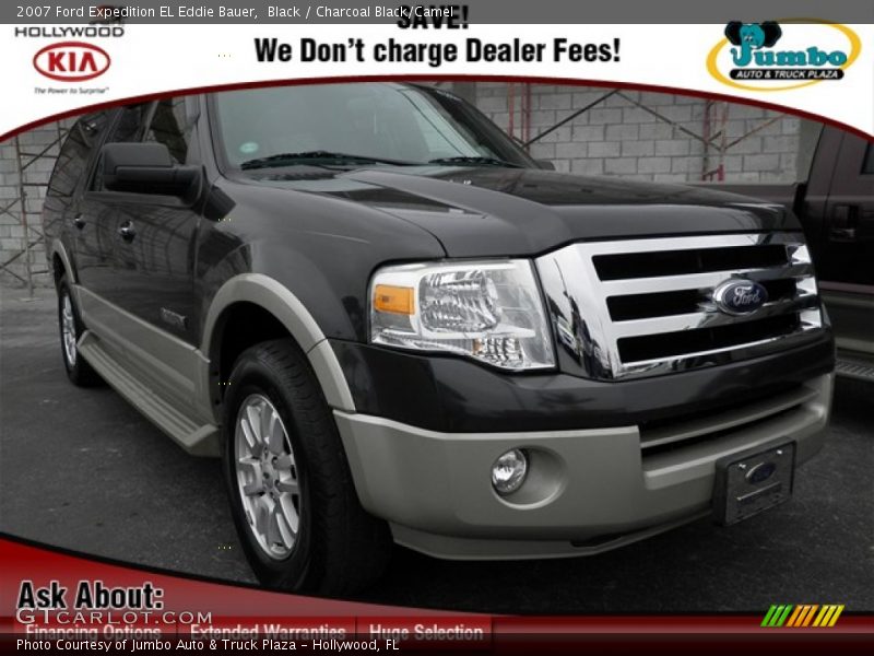 Black / Charcoal Black/Camel 2007 Ford Expedition EL Eddie Bauer