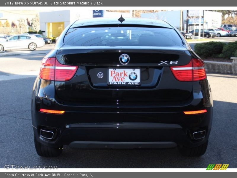 Black Sapphire Metallic / Black 2012 BMW X6 xDrive50i