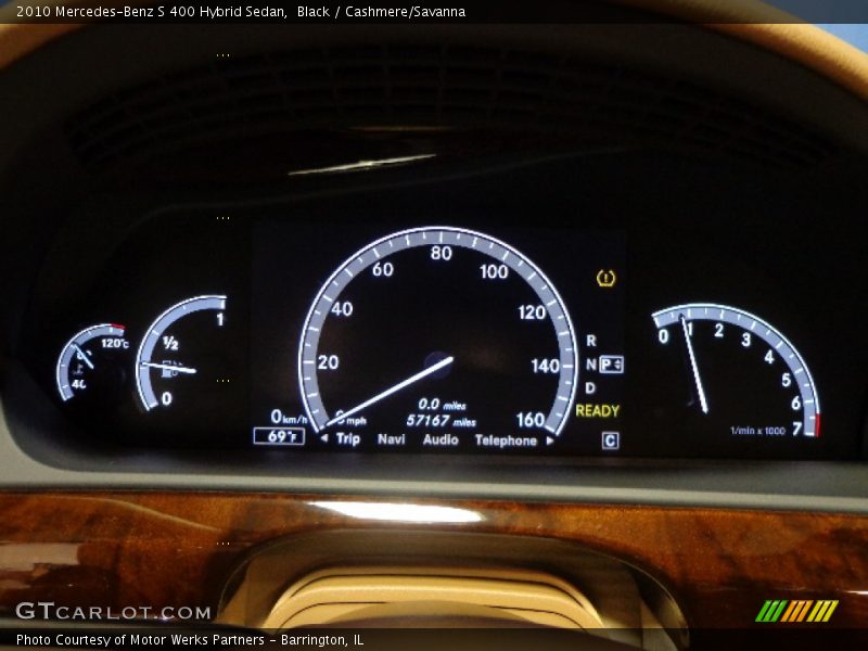 Black / Cashmere/Savanna 2010 Mercedes-Benz S 400 Hybrid Sedan