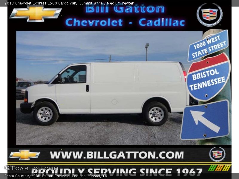 Summit White / Medium Pewter 2013 Chevrolet Express 1500 Cargo Van