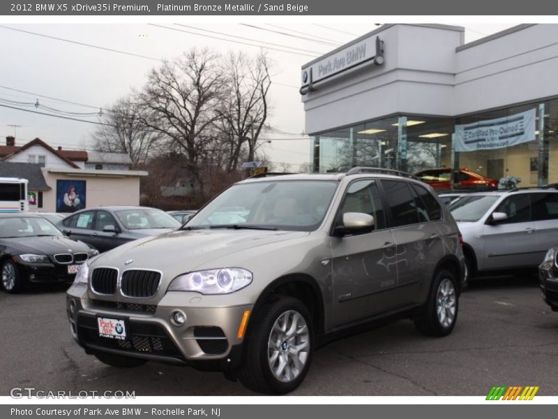 Platinum Bronze Metallic / Sand Beige 2012 BMW X5 xDrive35i Premium