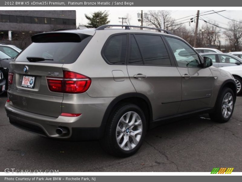 Platinum Bronze Metallic / Sand Beige 2012 BMW X5 xDrive35i Premium