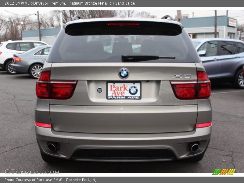 Platinum Bronze Metallic / Sand Beige 2012 BMW X5 xDrive35i Premium