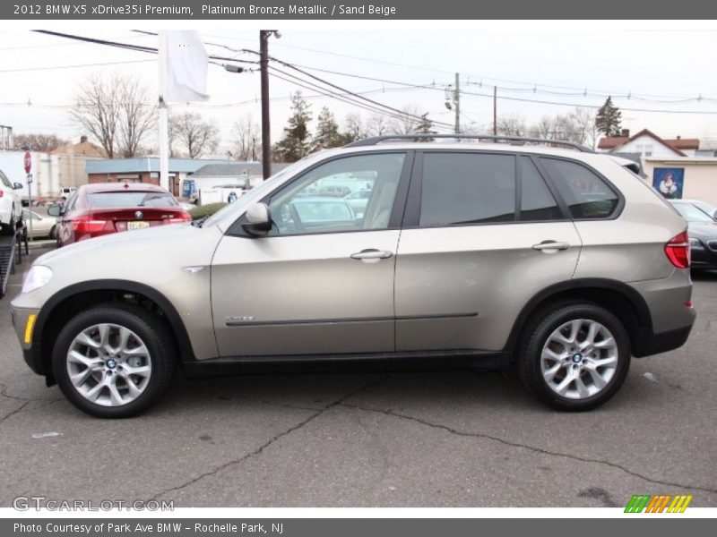 Platinum Bronze Metallic / Sand Beige 2012 BMW X5 xDrive35i Premium