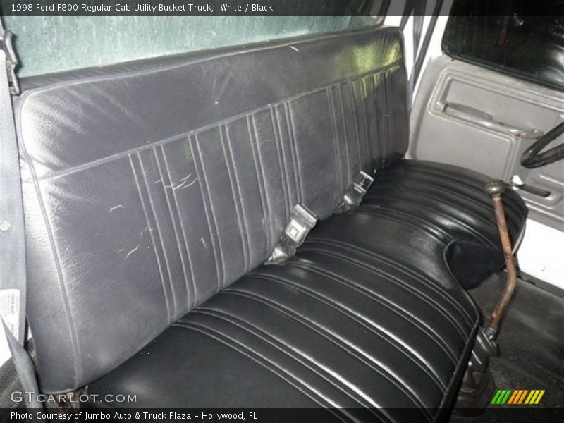 White / Black 1998 Ford F800 Regular Cab Utility Bucket Truck