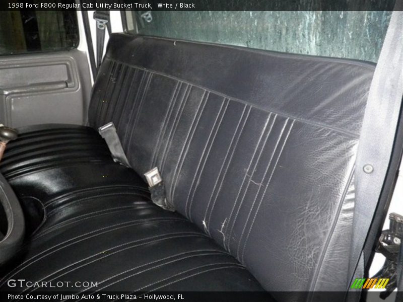 White / Black 1998 Ford F800 Regular Cab Utility Bucket Truck