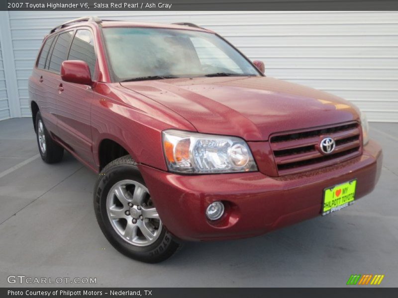 Salsa Red Pearl / Ash Gray 2007 Toyota Highlander V6