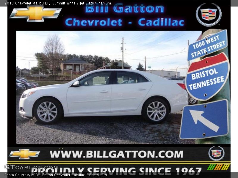 Summit White / Jet Black/Titanium 2013 Chevrolet Malibu LT