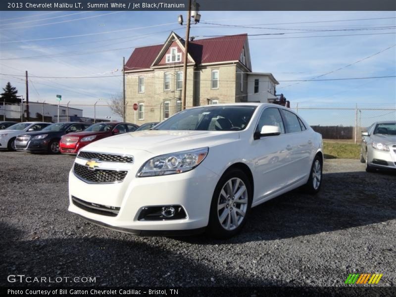 Summit White / Jet Black/Titanium 2013 Chevrolet Malibu LT