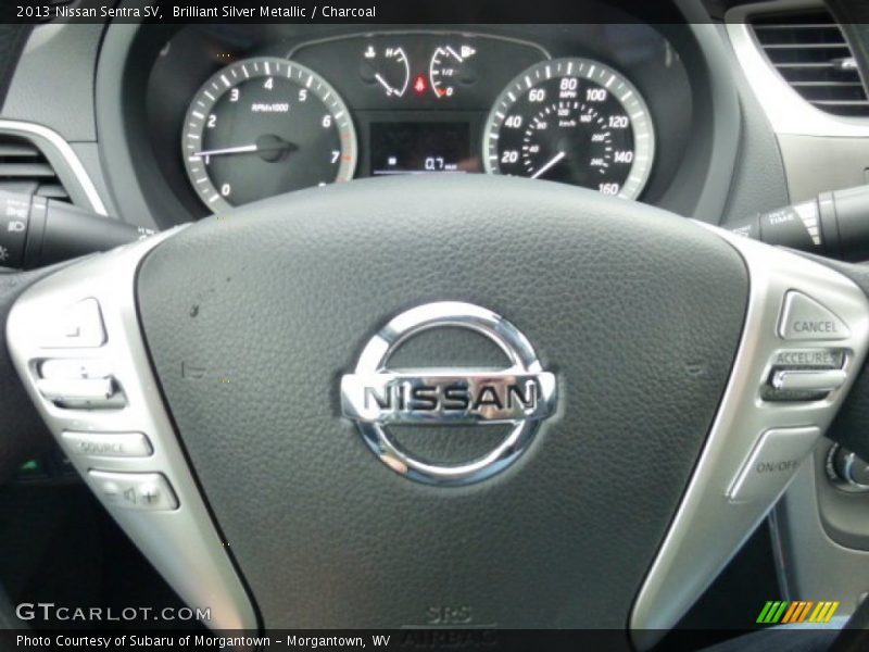 Brilliant Silver Metallic / Charcoal 2013 Nissan Sentra SV