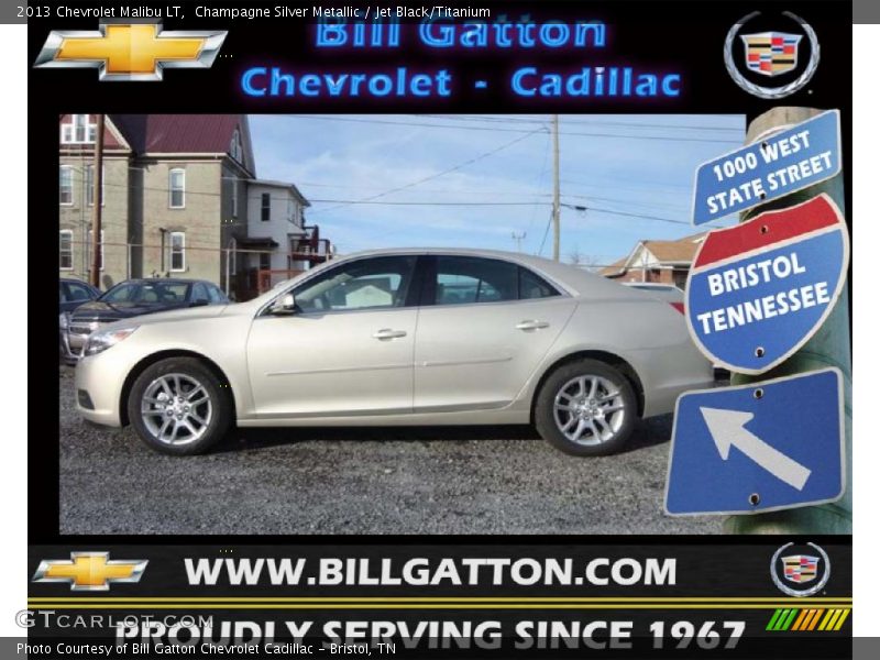 Champagne Silver Metallic / Jet Black/Titanium 2013 Chevrolet Malibu LT