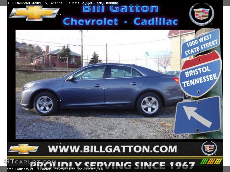 Atlantis Blue Metallic / Jet Black/Titanium 2013 Chevrolet Malibu LS