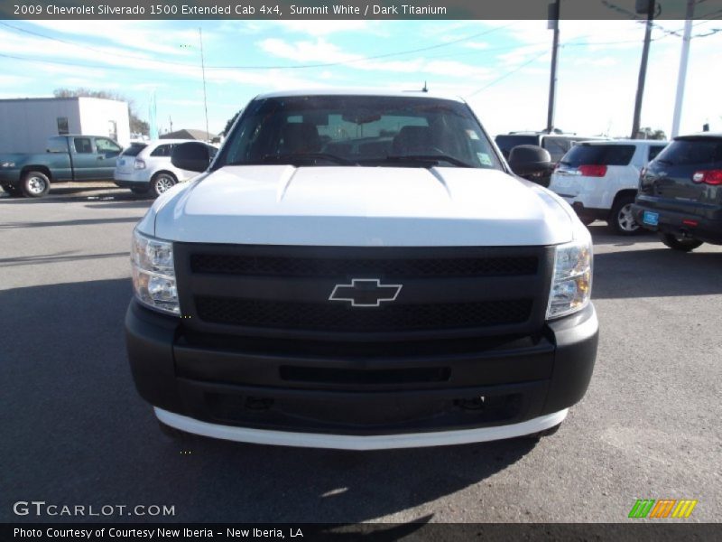 Summit White / Dark Titanium 2009 Chevrolet Silverado 1500 Extended Cab 4x4