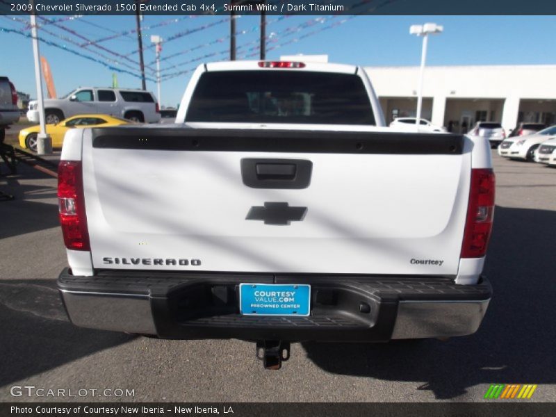 Summit White / Dark Titanium 2009 Chevrolet Silverado 1500 Extended Cab 4x4