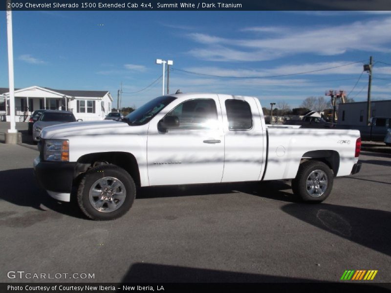 Summit White / Dark Titanium 2009 Chevrolet Silverado 1500 Extended Cab 4x4