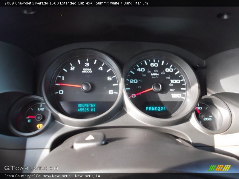 Summit White / Dark Titanium 2009 Chevrolet Silverado 1500 Extended Cab 4x4