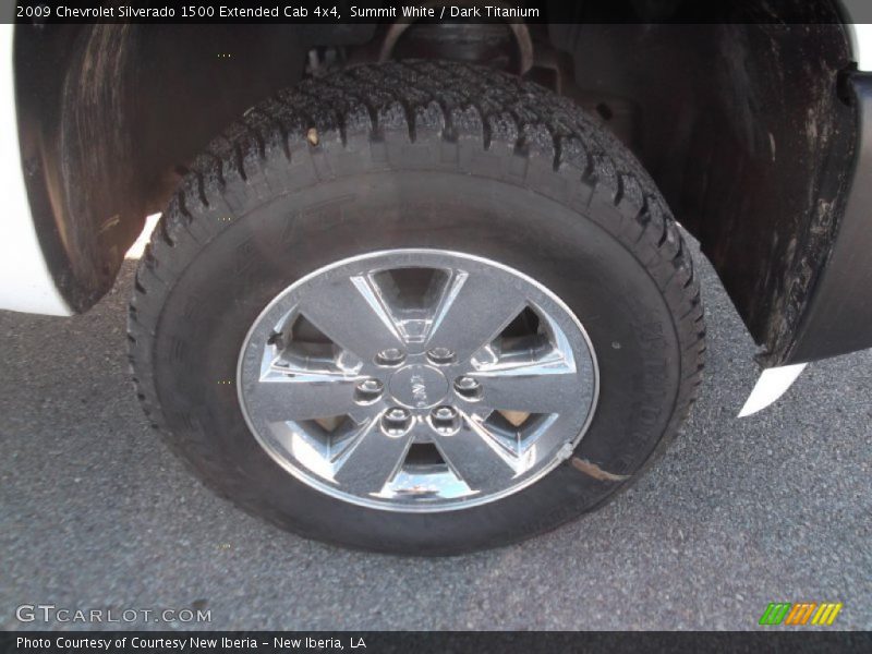 Summit White / Dark Titanium 2009 Chevrolet Silverado 1500 Extended Cab 4x4