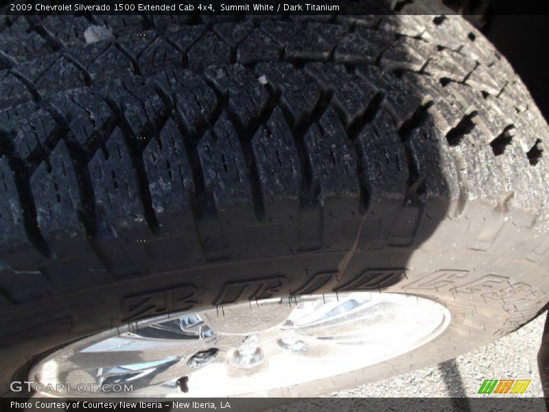 Summit White / Dark Titanium 2009 Chevrolet Silverado 1500 Extended Cab 4x4