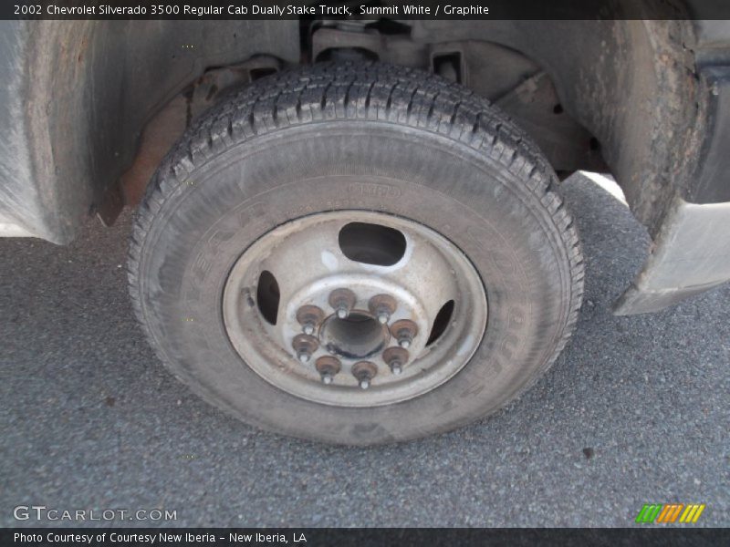 Summit White / Graphite 2002 Chevrolet Silverado 3500 Regular Cab Dually Stake Truck