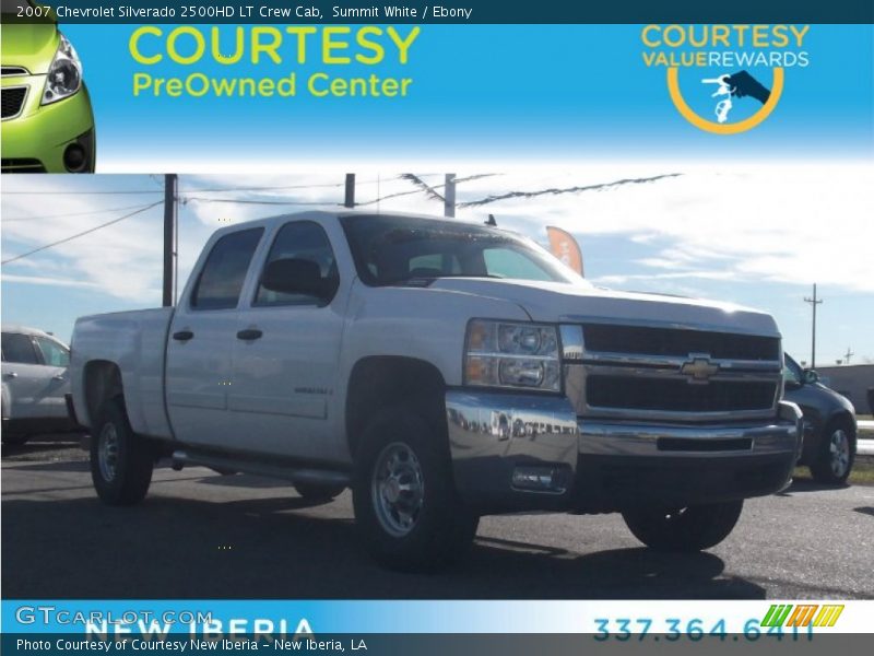 Summit White / Ebony 2007 Chevrolet Silverado 2500HD LT Crew Cab